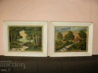 2 old Dutch oil paintings in massive frames