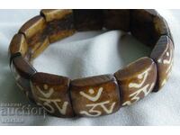 Tibetan Yak Bone Buddhist Mantra Bracelet