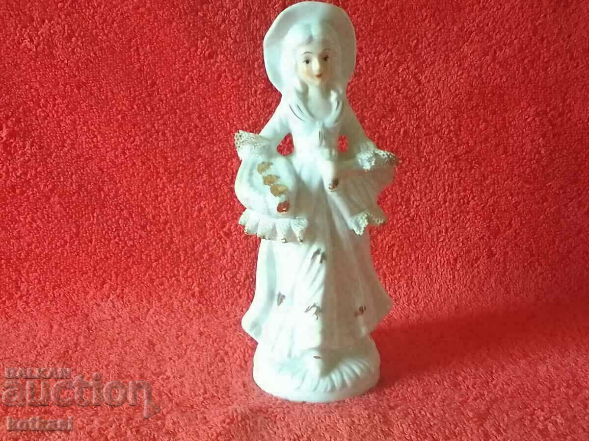 Old porcelain figure Woman Maiden Girl Old porcelain figure Woman Maiden Girl