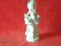 Old porcelain figure Woman Maiden Girl