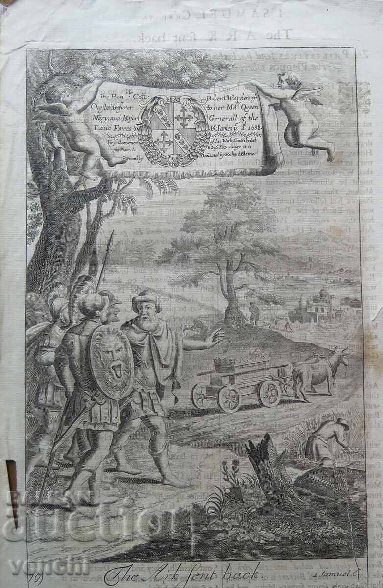 1701 - GRAVURĂ - Chivotul este trimis înapoi - ORIGINAL cu preț € 17.99 | 35.19 BGN 1701 - GRAVURĂ - Chivotul este trimis înapoi - ORIGINAL cu preț € 17.99 | 35.19 BGN