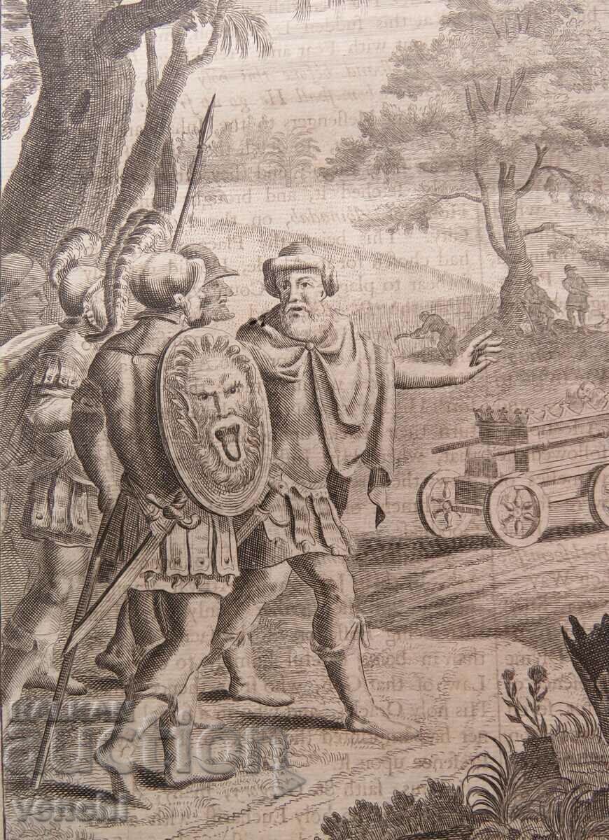 Livrarea 1701 - GRAVURĂ - Chivotul este trimis înapoi - ORIGINAL Livrarea 1701 - GRAVURĂ - Chivotul este trimis înapoi - ORIGINAL