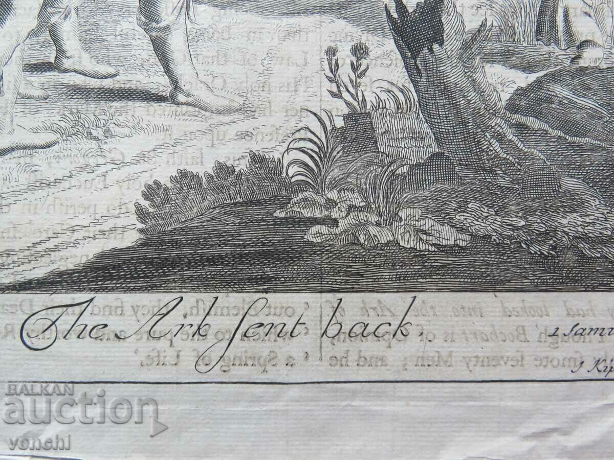 1701 - GRAVURĂ - Chivotul este trimis înapoi - ORIGINAL - 5 1701 - GRAVURĂ - Chivotul este trimis înapoi - ORIGINAL - 5