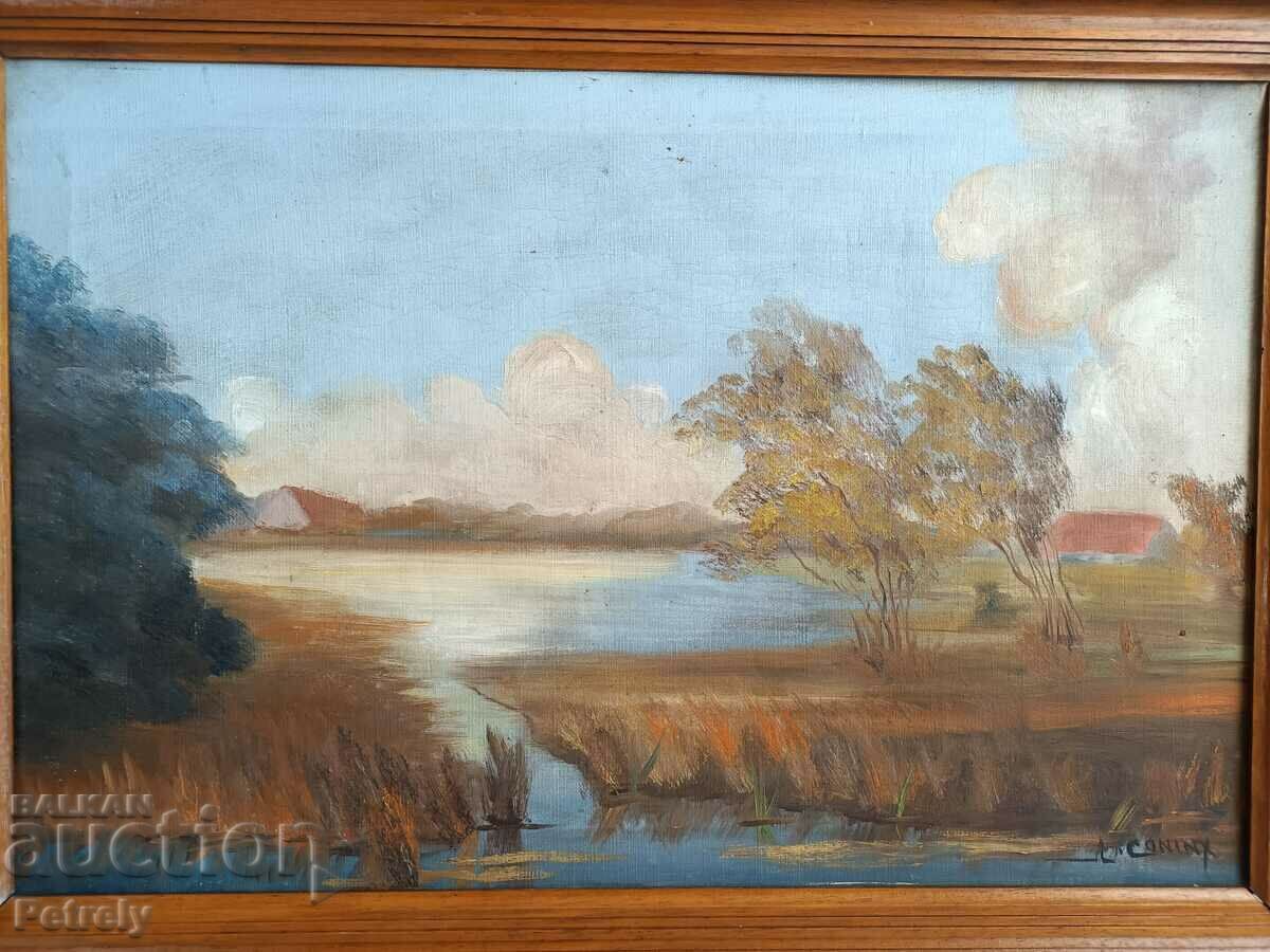 Auction  Old oil painting
