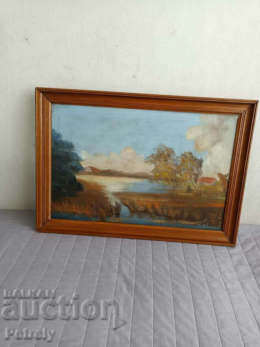 Delivery of Old oil painting
