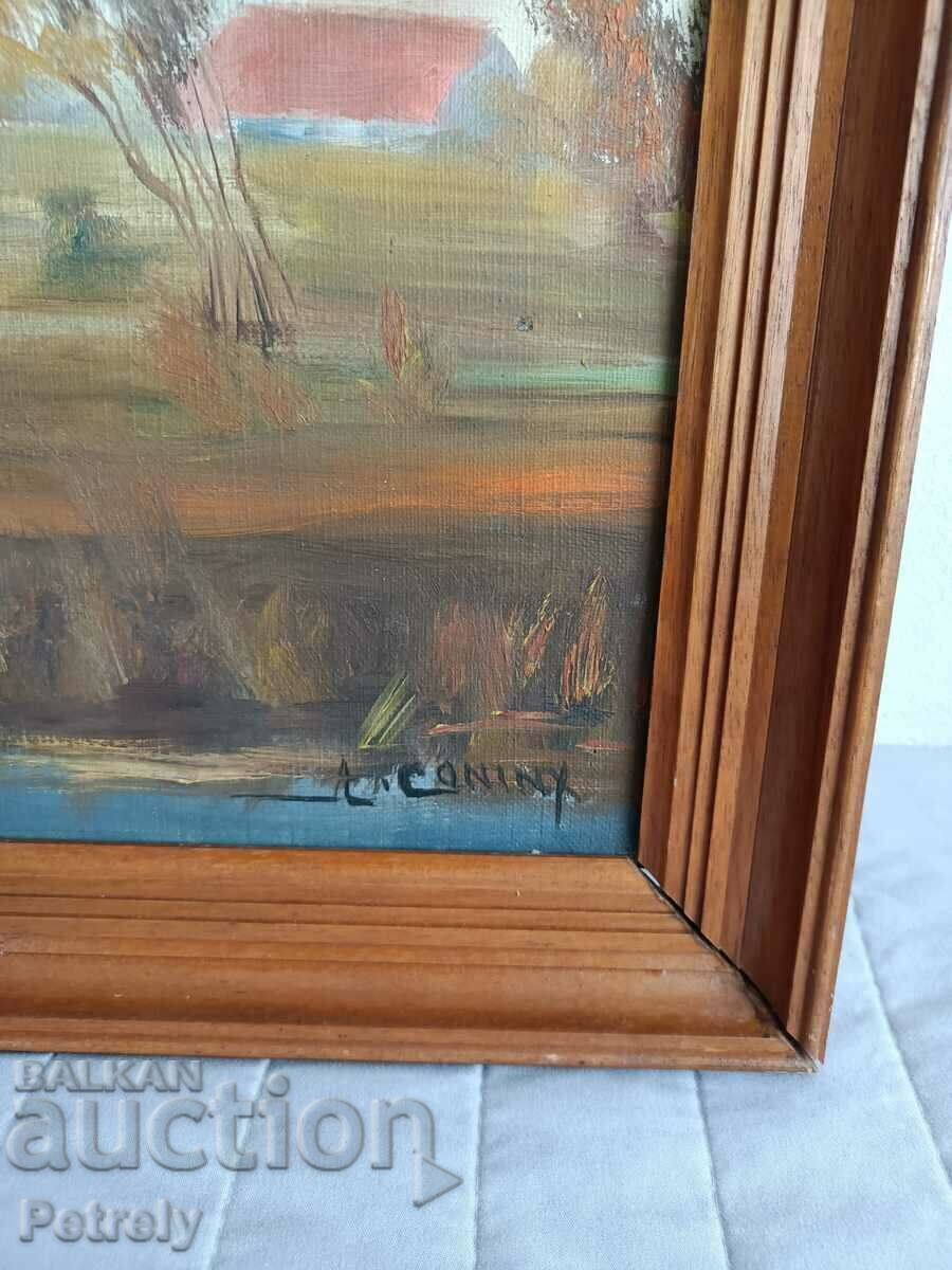 Old oil painting - 5
