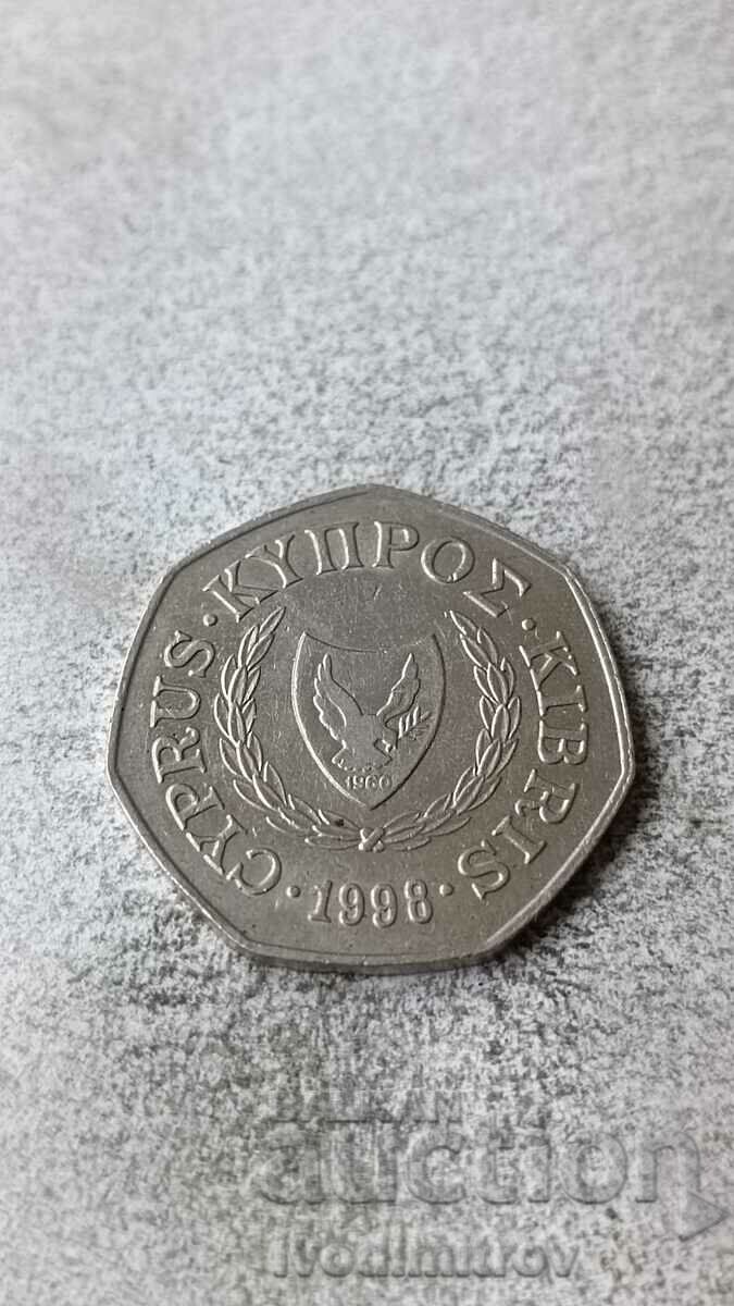 Cyprus 50 cents 1998 with price 1.45 BGN | € 0.74 Cyprus 50 cents 1998 with price 1.45 BGN | € 0.74