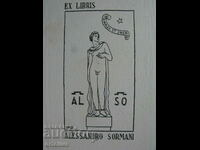 1943 Bookplate Erotic Alessandro Sormani ORIGINAL
