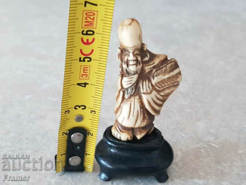 JAPAN Netsuke NETSKE HAND CARVING BONE SAGE MONK 19th century - 7 JAPAN Netsuke NETSKE HAND CARVING BONE SAGE MONK 19th century - 7
