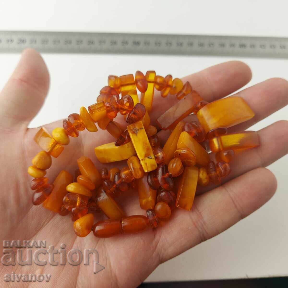 Old 1960s Baltic Amber Choker Necklace #5540 - 6 Old 1960s Baltic Amber Choker Necklace #5540 - 6