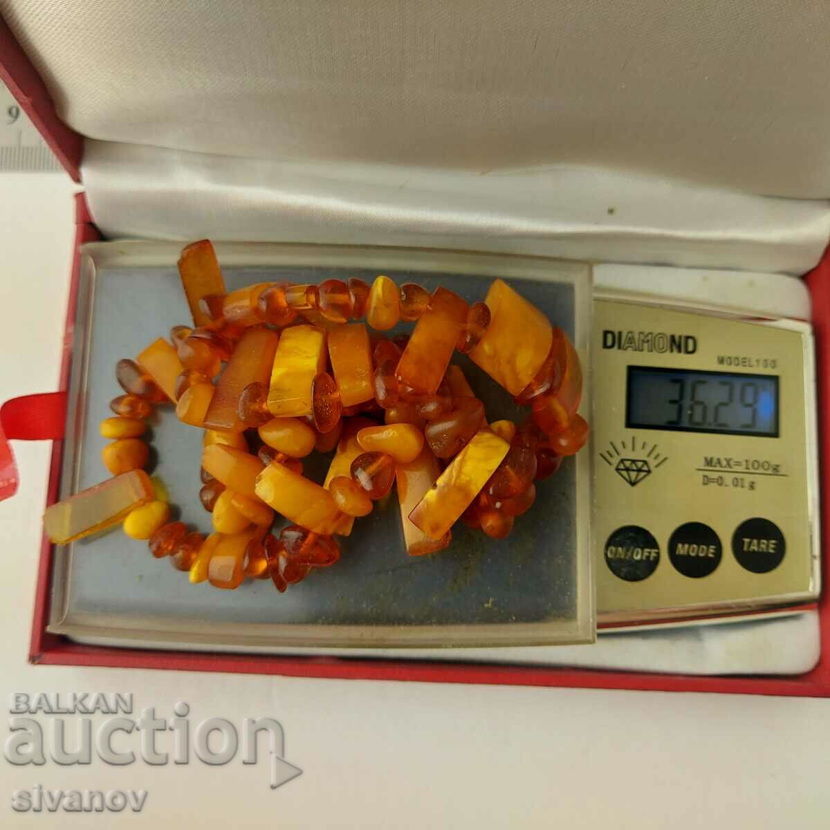 Old 1960s Baltic Amber Choker Necklace #5540 - 7 Old 1960s Baltic Amber Choker Necklace #5540 - 7