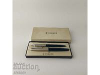 Стар комплект писалка Паркер Parker 21 и химикалка USA #5541