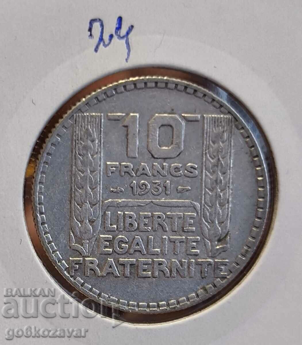 France 10 Francs 1931 Silver!