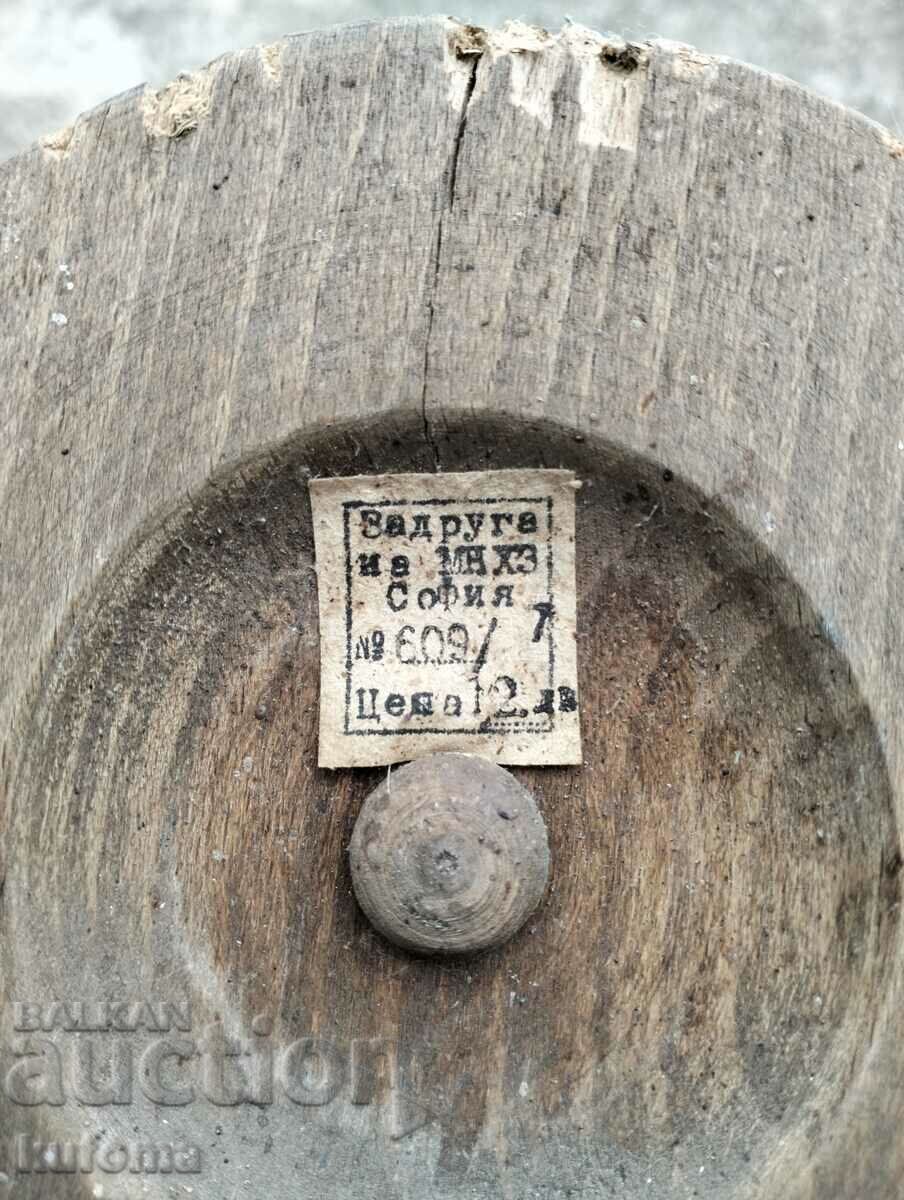 Antique wooden candle holder - 5