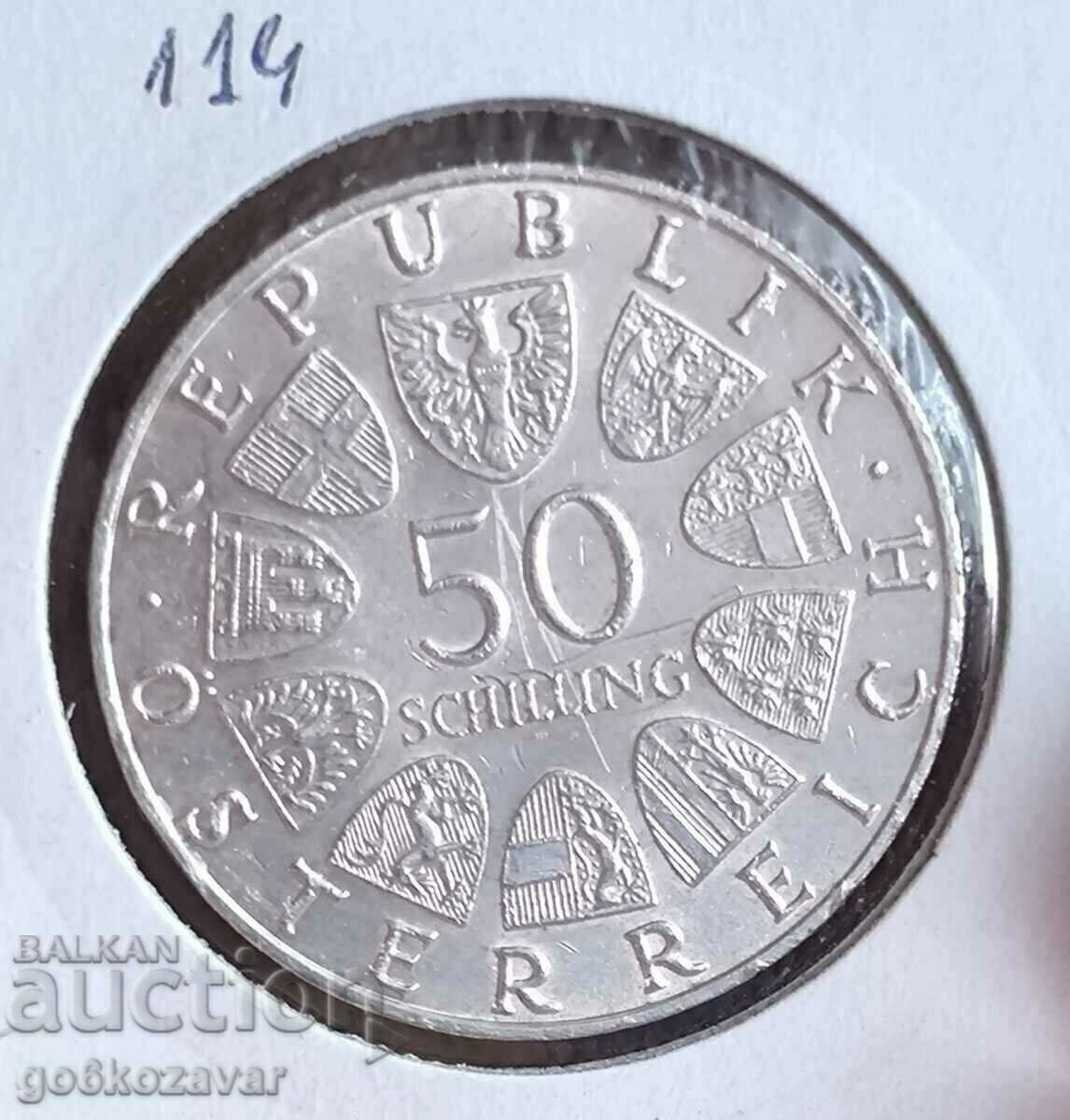 Austria 50 șilingi 1971 Argint 0,900