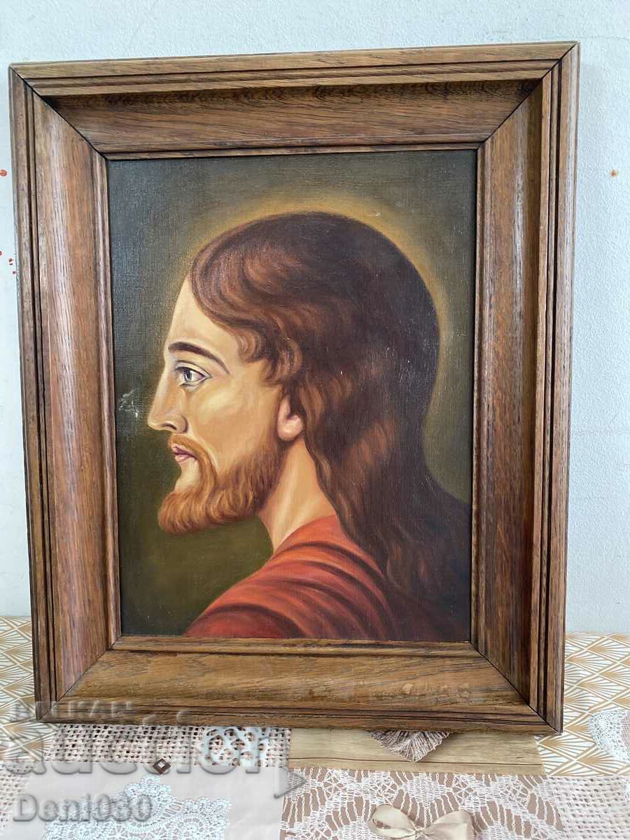 Beautiful oil icon of Jesus Christ