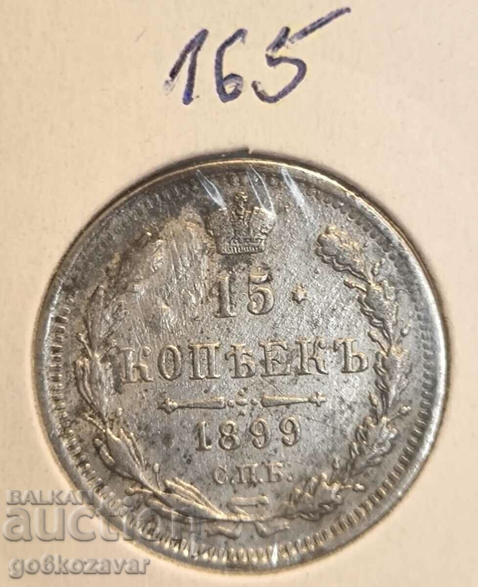 Rusia 15 copeici 1899 Argint!