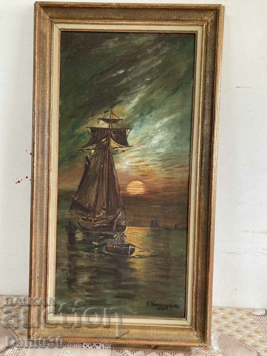 Unique author's painting oil on canvas from 1956!!!!