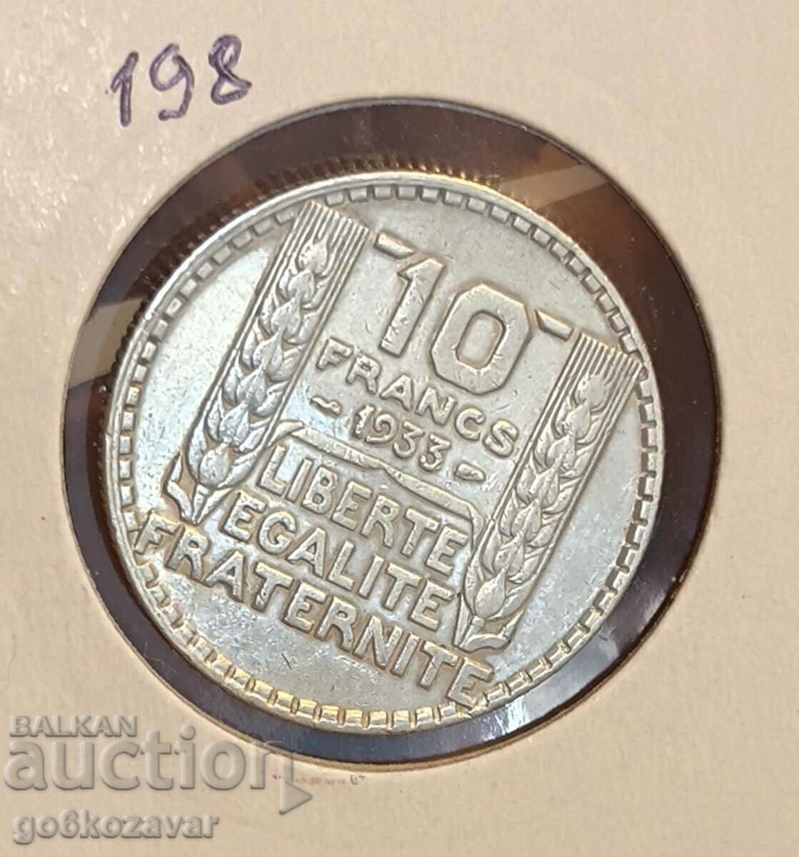 Франция 10 франка 1933г Сребро!