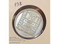 France 10 Francs 1933 Silver!