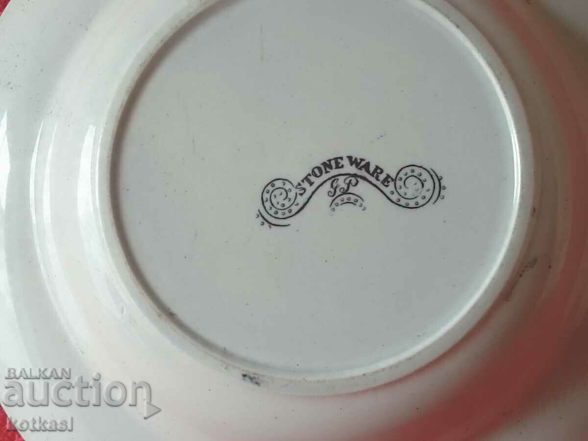 Old large porcelain plate England STONE WARE ENGLAND - 6 Old large porcelain plate England STONE WARE ENGLAND - 6