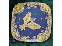 Large wall plate Hutschenreuther zodiac Pisces 29 cm