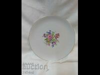 BRANDED PORCELAIN PLATE WITH FLOWERS - GERMANY