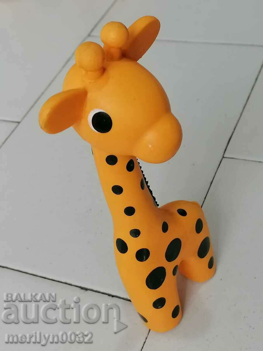 Детска гумена играчка, гумено жираф залъгалка - НРБ