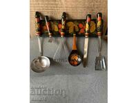 Beautiful hand-painted Soviet set-Hokhloma