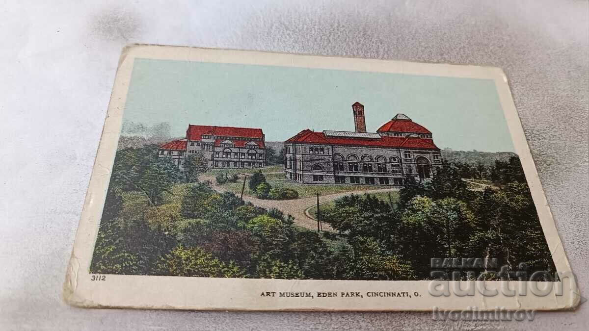 Carte poștală a Muzeului de Artă Eden Park din Cincinnati