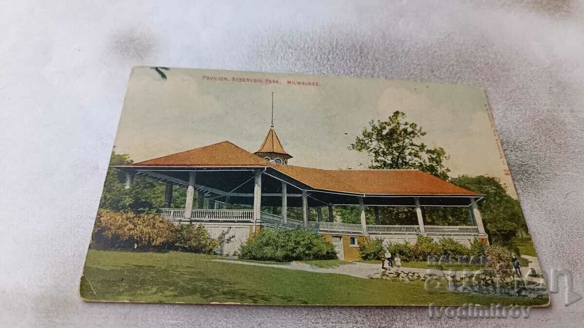 Milwaukee Reservoir Park Pavilion postcard