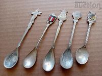 antique European silver plated spoons lot