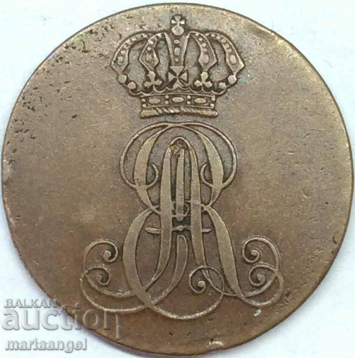 2 Pfennig 1839 Germania Hanovra - an rar