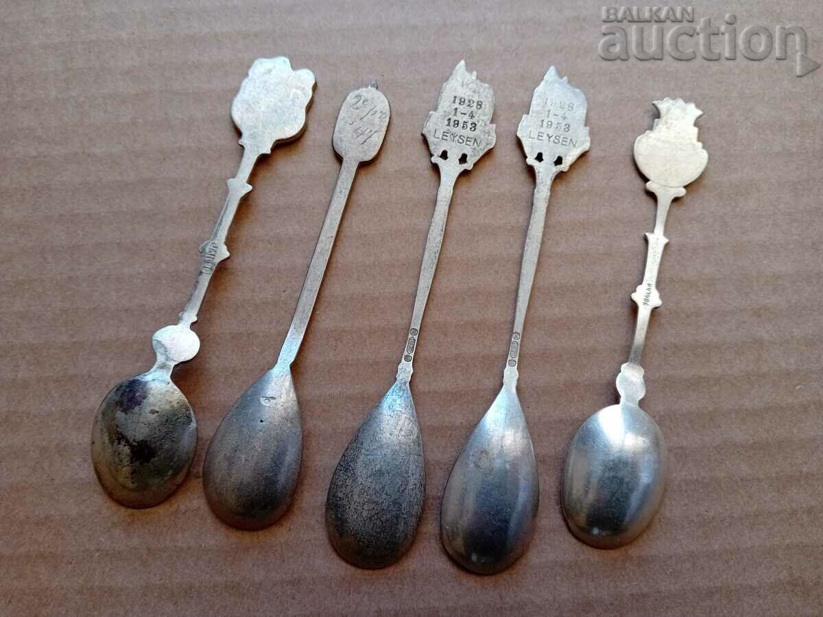 Delivery of antique European silver plated spoons lot Delivery of antique European silver plated spoons lot