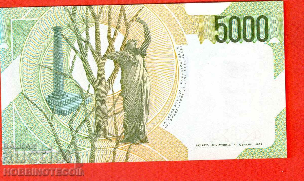 ITALIA ITALIA 5000 5000 Lire emisiune 1985 NOU UNC cu preț 14.99 BGN | € 7.66