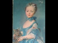 1745 - Момиче с коте - Жан Батист Пероно - принт