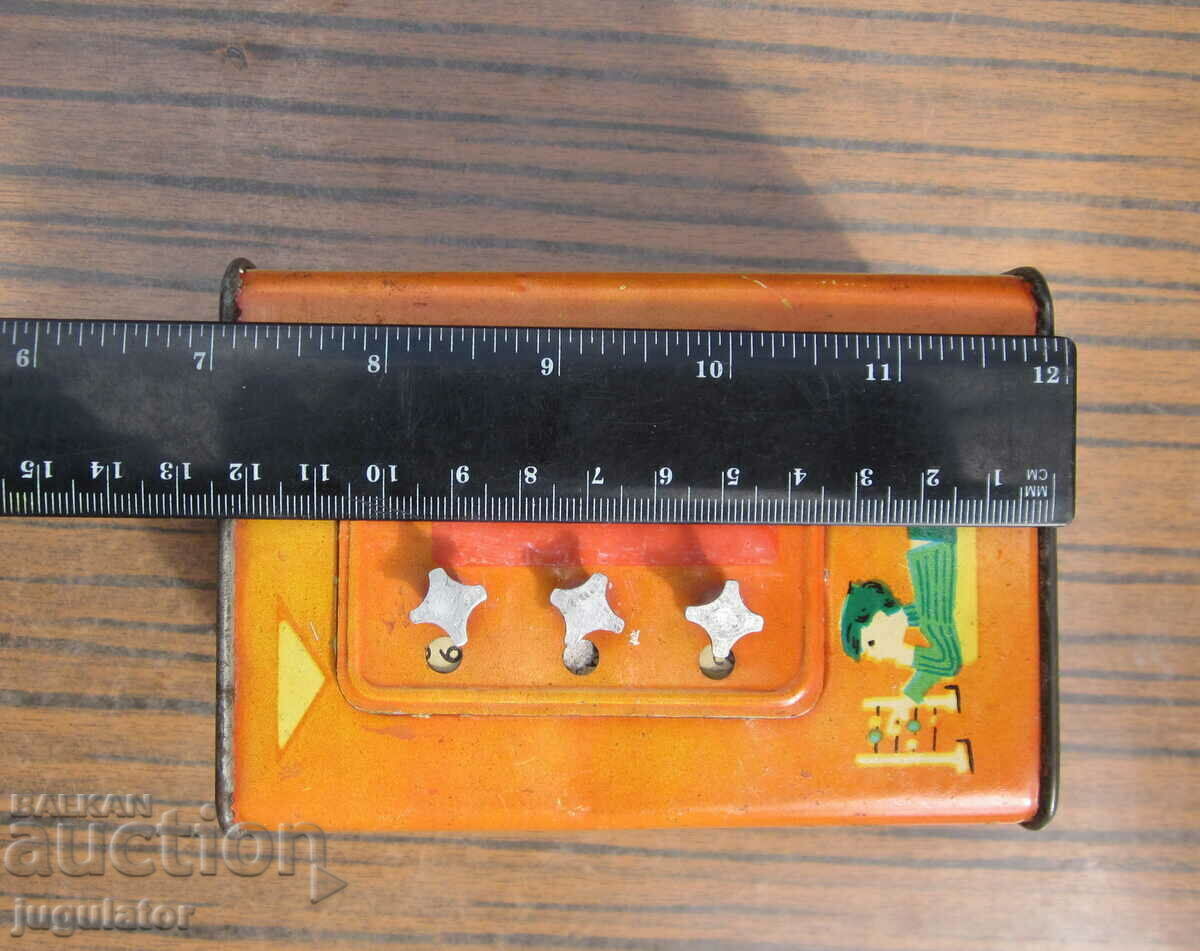 old Russian tin metal toy piggy bank safe - 7 old Russian tin metal toy piggy bank safe - 7