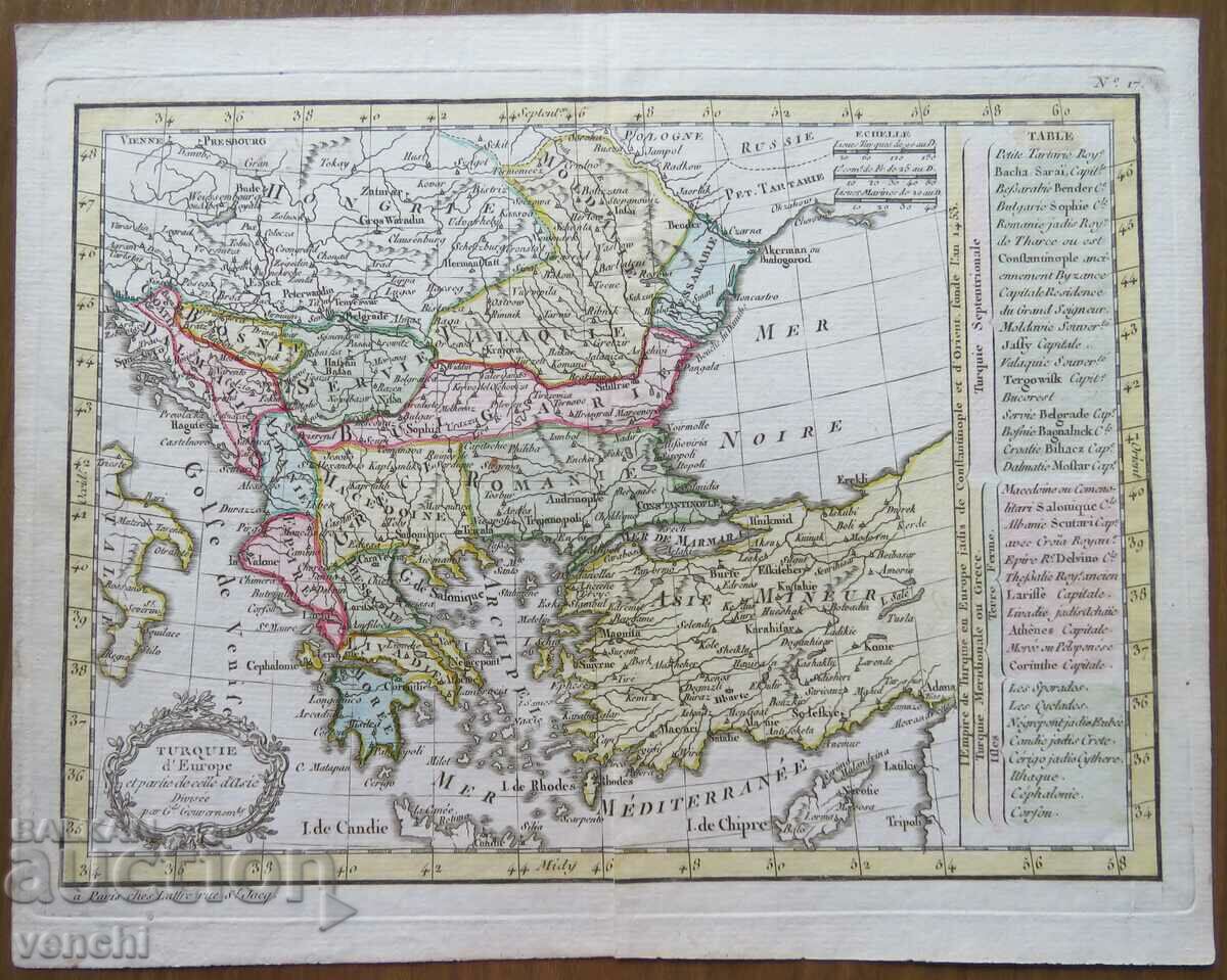 1800 - MAP OF TURKEY IN EUROPE - ORIGINAL