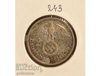 Germania Al Treilea Reich 2 timbre 1939 Argint!