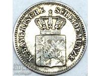 1 Kreuzer 1859 Bavaria Germania argint