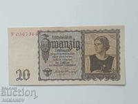 Germania 20 Reichsmarks 1939 UNC RARE