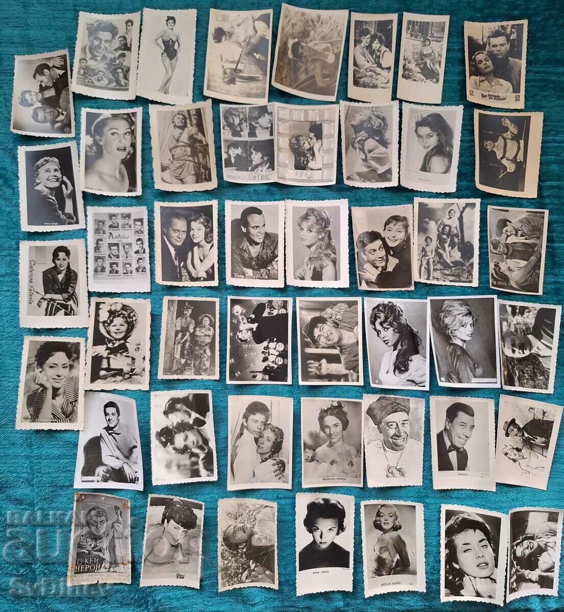 ΚΑΡΤ-ποστάλ ΜΕ ΚΑΛΛΙΤΕΧΝΕΣ ΚΙΝΗΜΑΤΟΓΡΑΦΟΥ, 46 ΤΕΜ. 1960-1970.