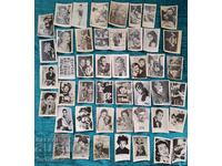 POST CARDS WITH CINEMA ARTISTS, 46 PCS. 1960-1970.