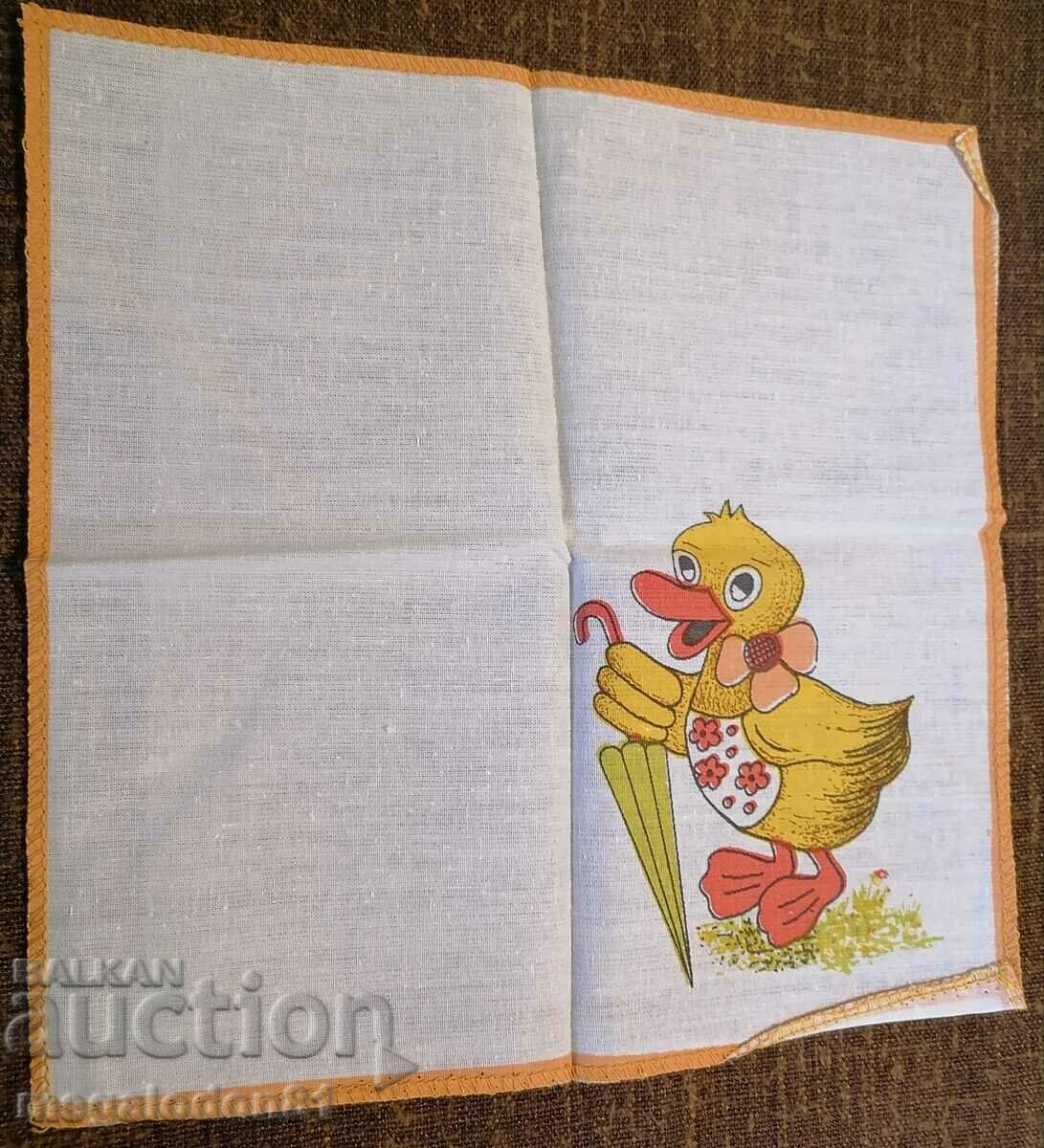 Old handkerchief from the social years - duckling