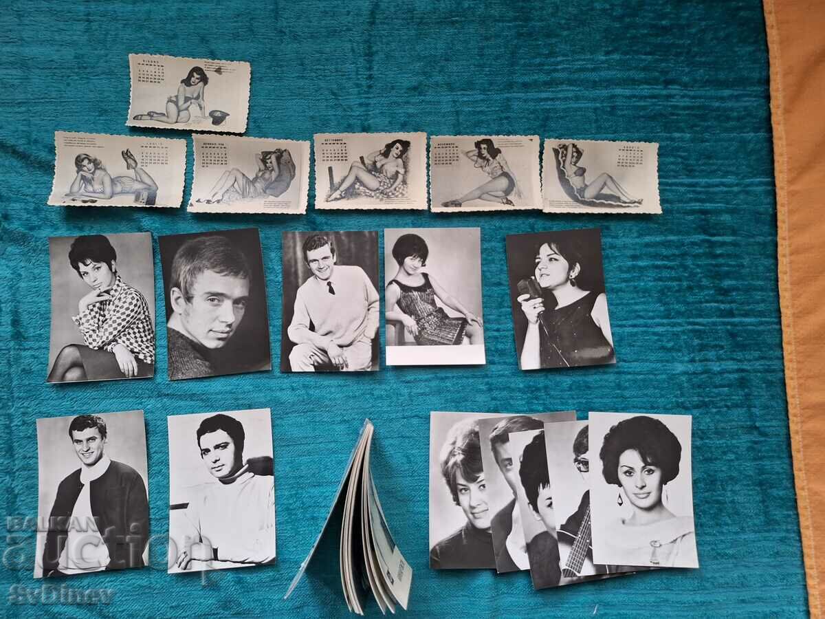 POST CARDS WITH CINEMA ARTISTS, 30 PCS. 1960-1970.