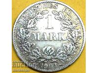 1 марка 1904 Германия Ваймар А - Берлин 24мм сребро Патина