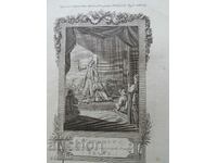 1789 - GRAVURA - Mohammed executând sfanta Irene - ORIGINAL
