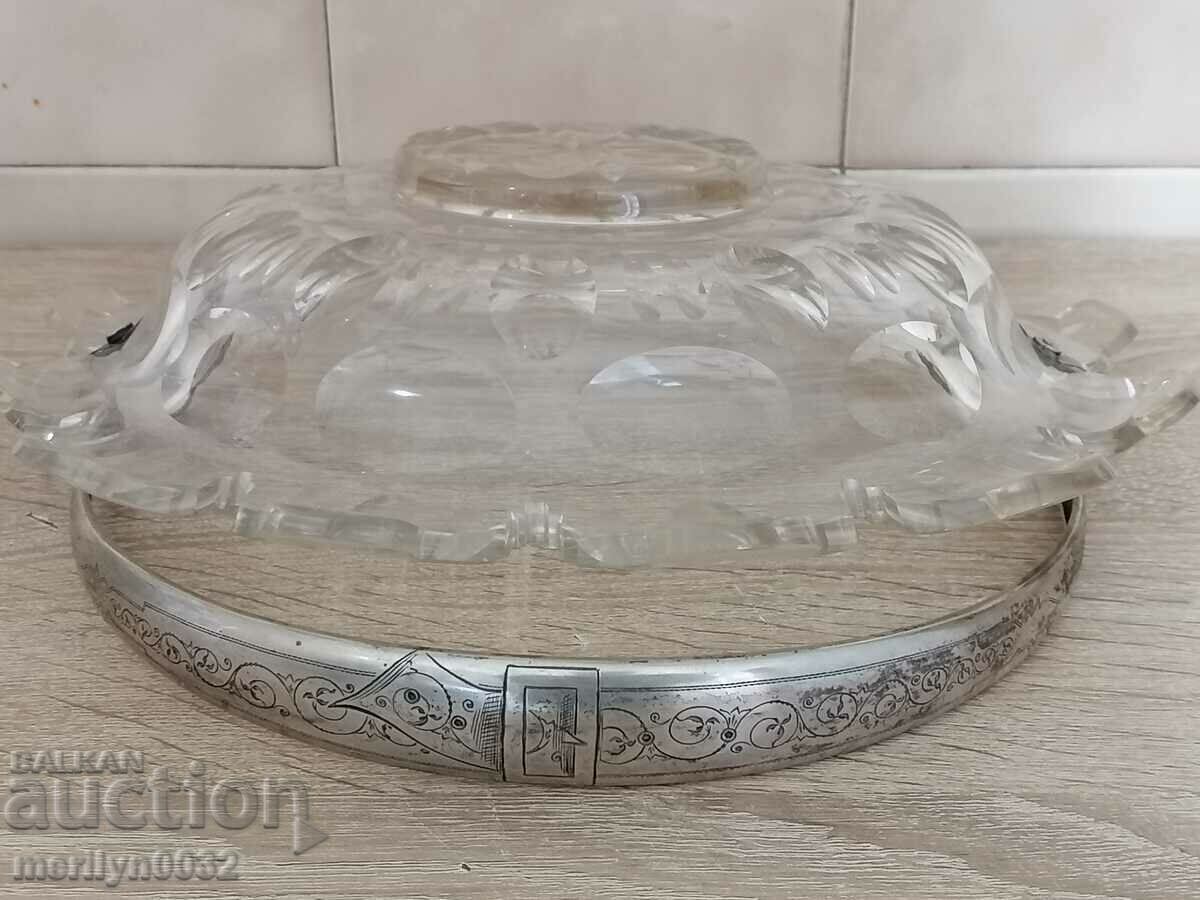 Fructiera cristal de plumb argint 1970 - 5 Fructiera cristal de plumb argint 1970 - 5