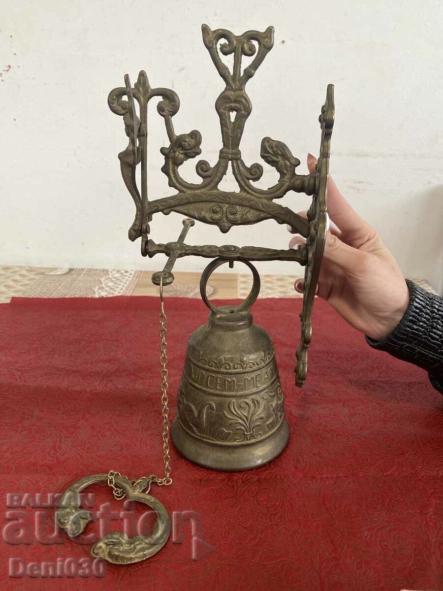 A bronze bell with a beautiful engraving