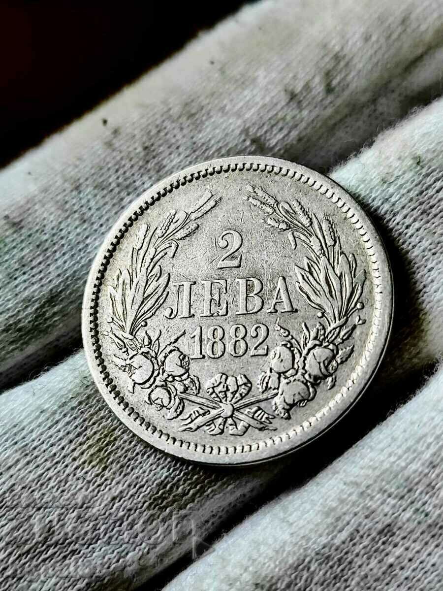 2 ЛЕВА 1882г. Сребро #65
